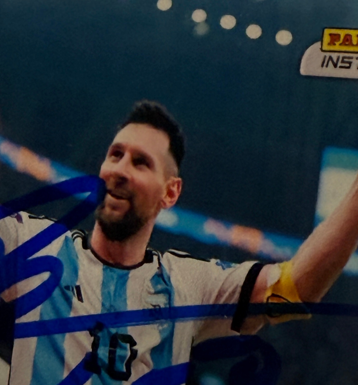2022 Panini Instant FIFA World Cup /3286 Lionel Messi #108 Beckett BAS Auto 10