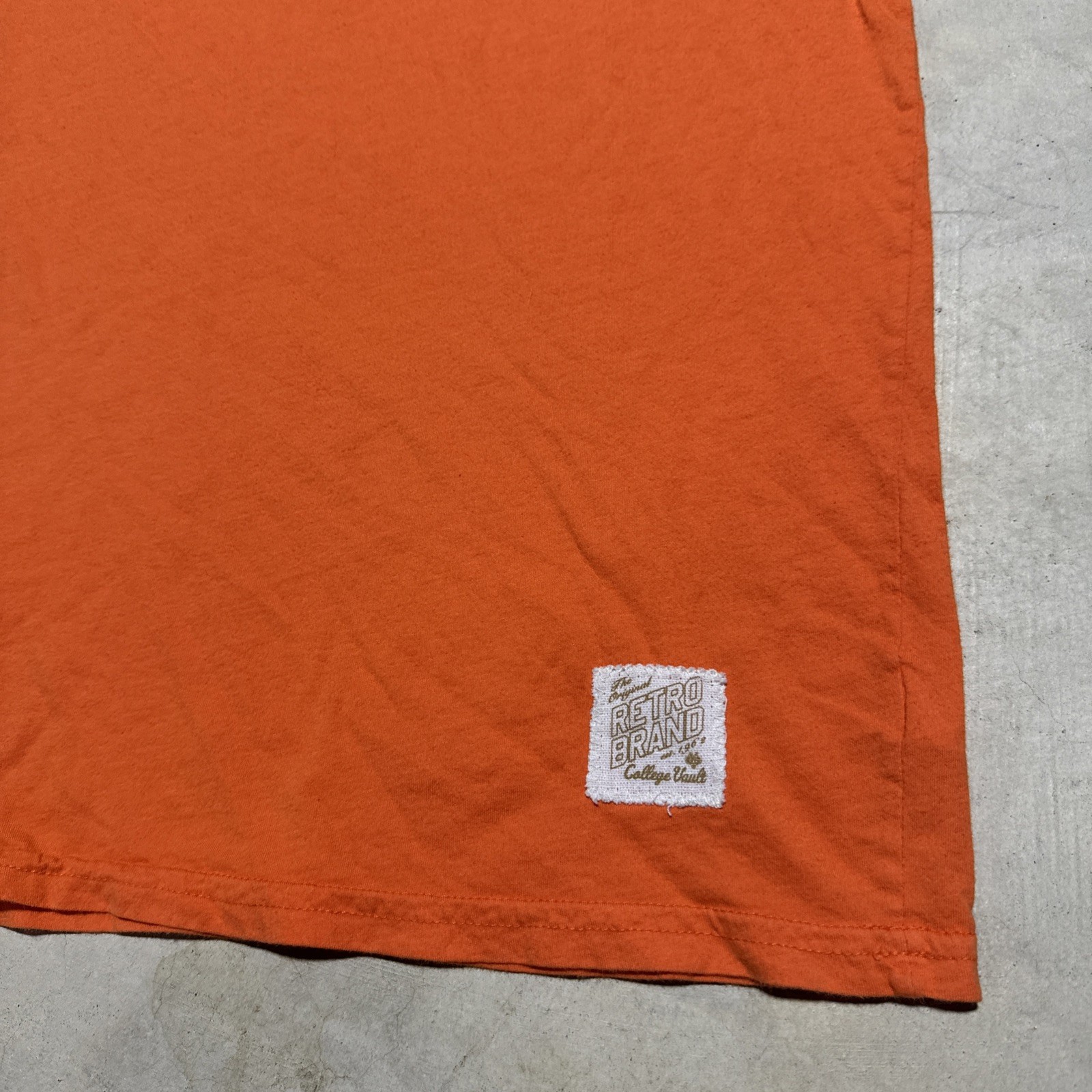 Kansas Jayhawks T-shirt Retro Brand K Men’s SZ M Orange USA Made Graphic