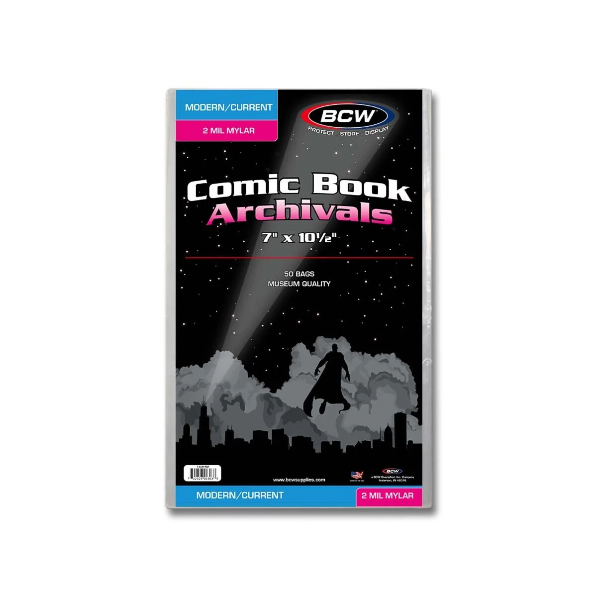 100 BCW Current Modern 2-Mil Mylar Archival’s Comic Bags +100 BCW Current Boards