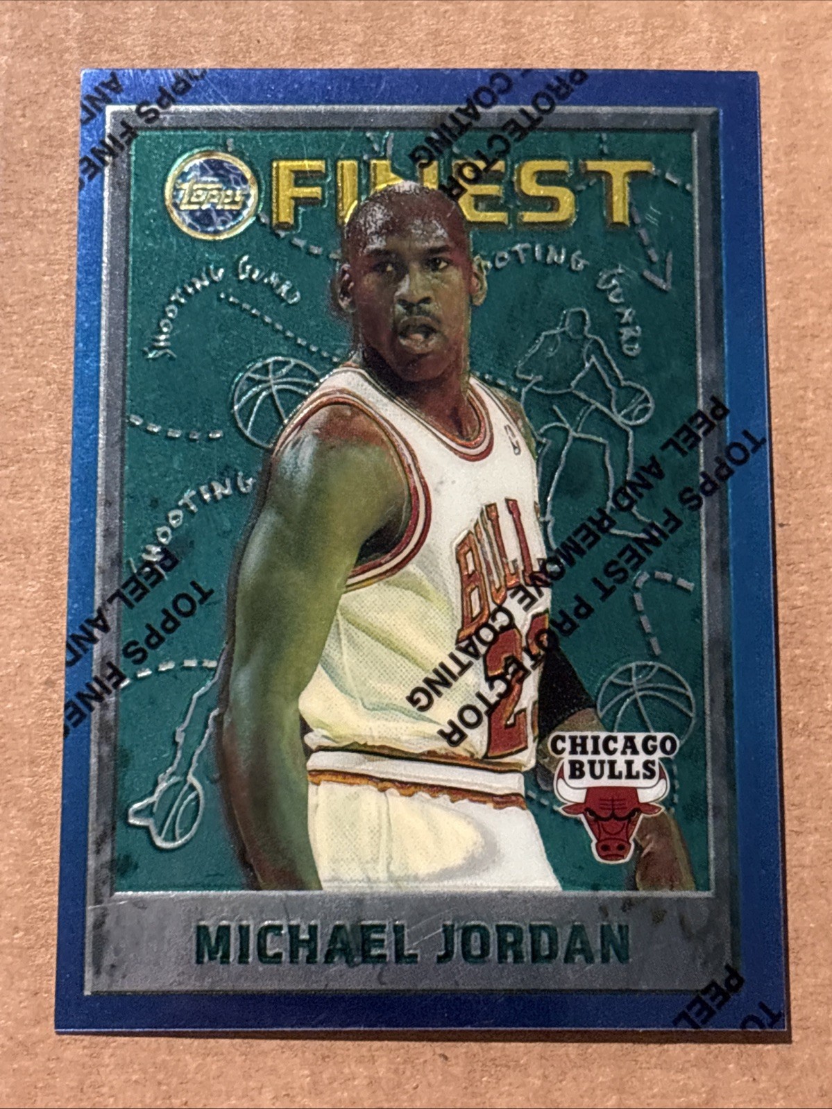 1995-96 Topps Finest Michael Jordan #229 w/ Protective Coating Chicago Bulls