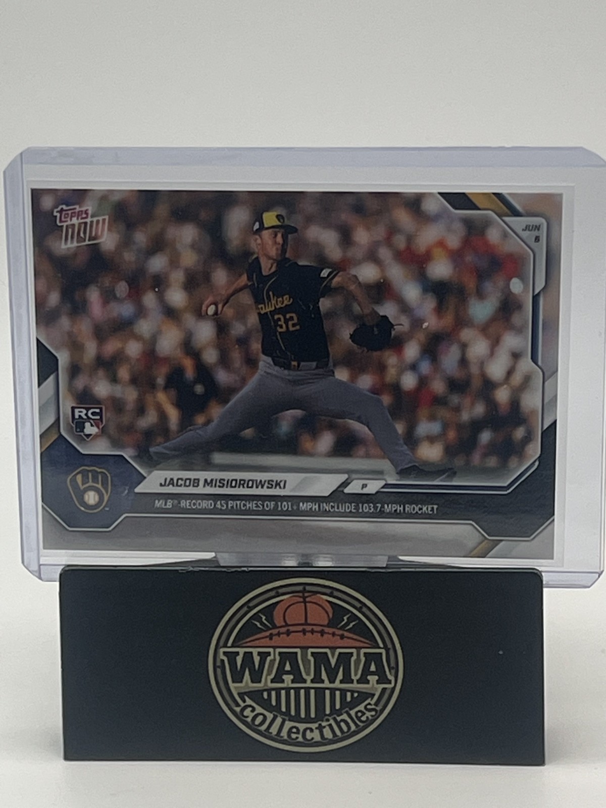 2026 Topps Now Jacob Misiorowski RC MLB Record Pitches 100MPH+ SP PR:3669