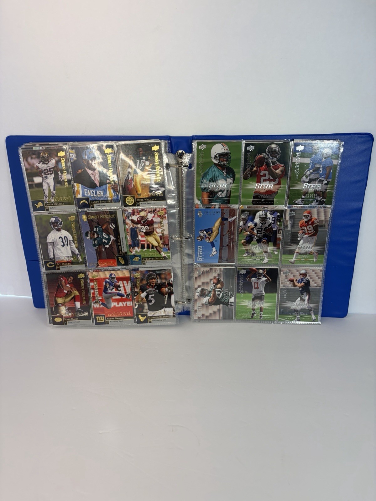 Upper Deck Star Rookie Football Card Binder Collection Lot 300-400 Cards