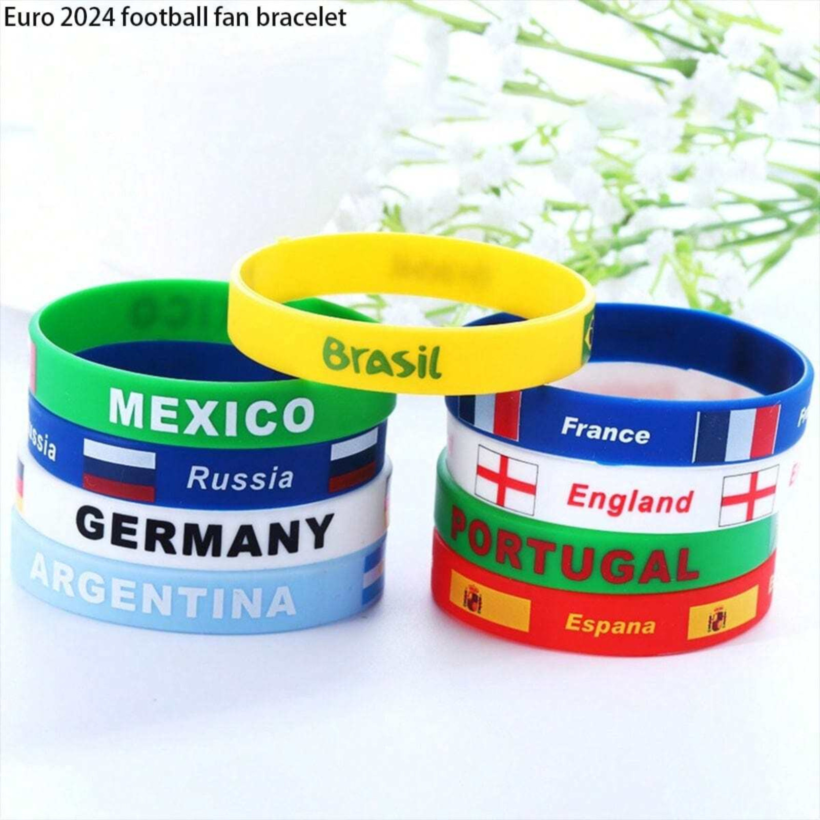 Football Soccer Silicone Wristbands 2026 World Cup Fan Bracelets World Cup Gift