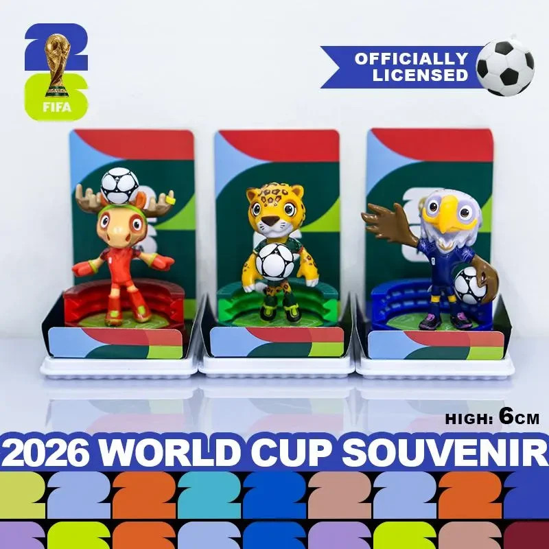 FIFA World Cup Official Licensed 2026 Mascot 3D Figure Set 6cm Type A