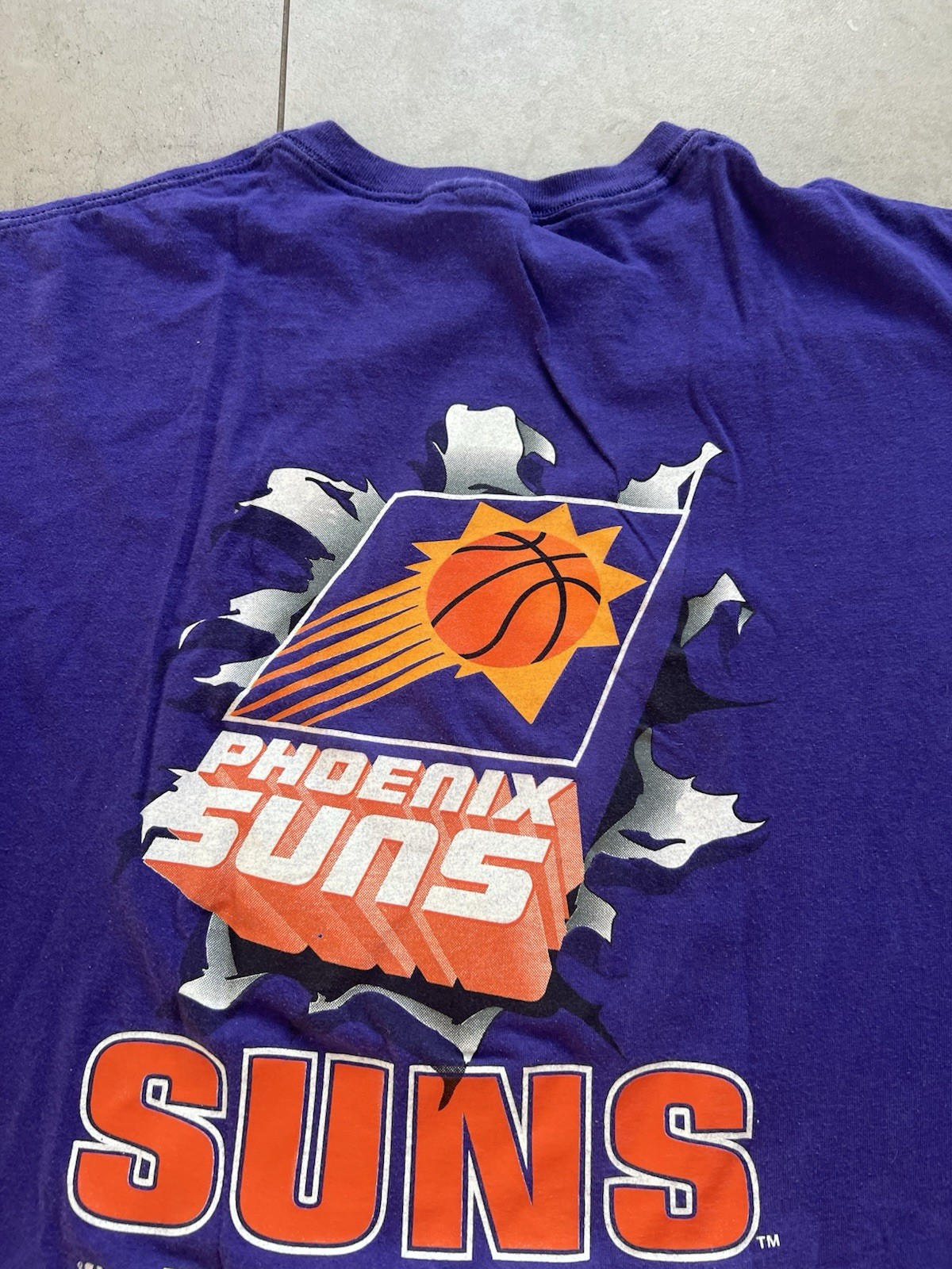 Vintage 1990s Nutmeg Phoenix Suns NBA Double Sided Single Stitch Tee Shirt XL