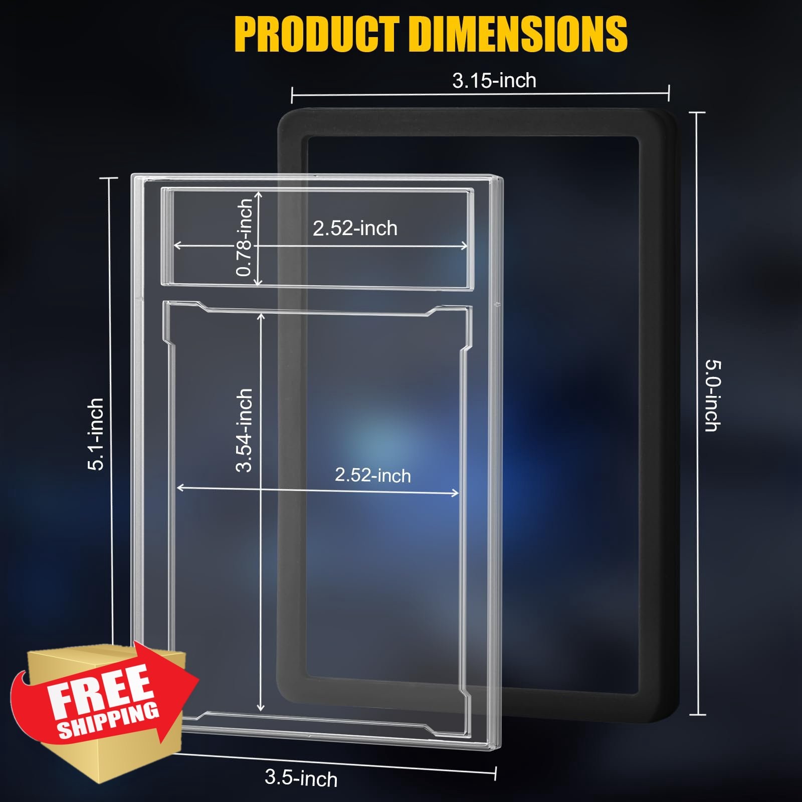 Homthy 12 Pcs Black Graded Card Slabs