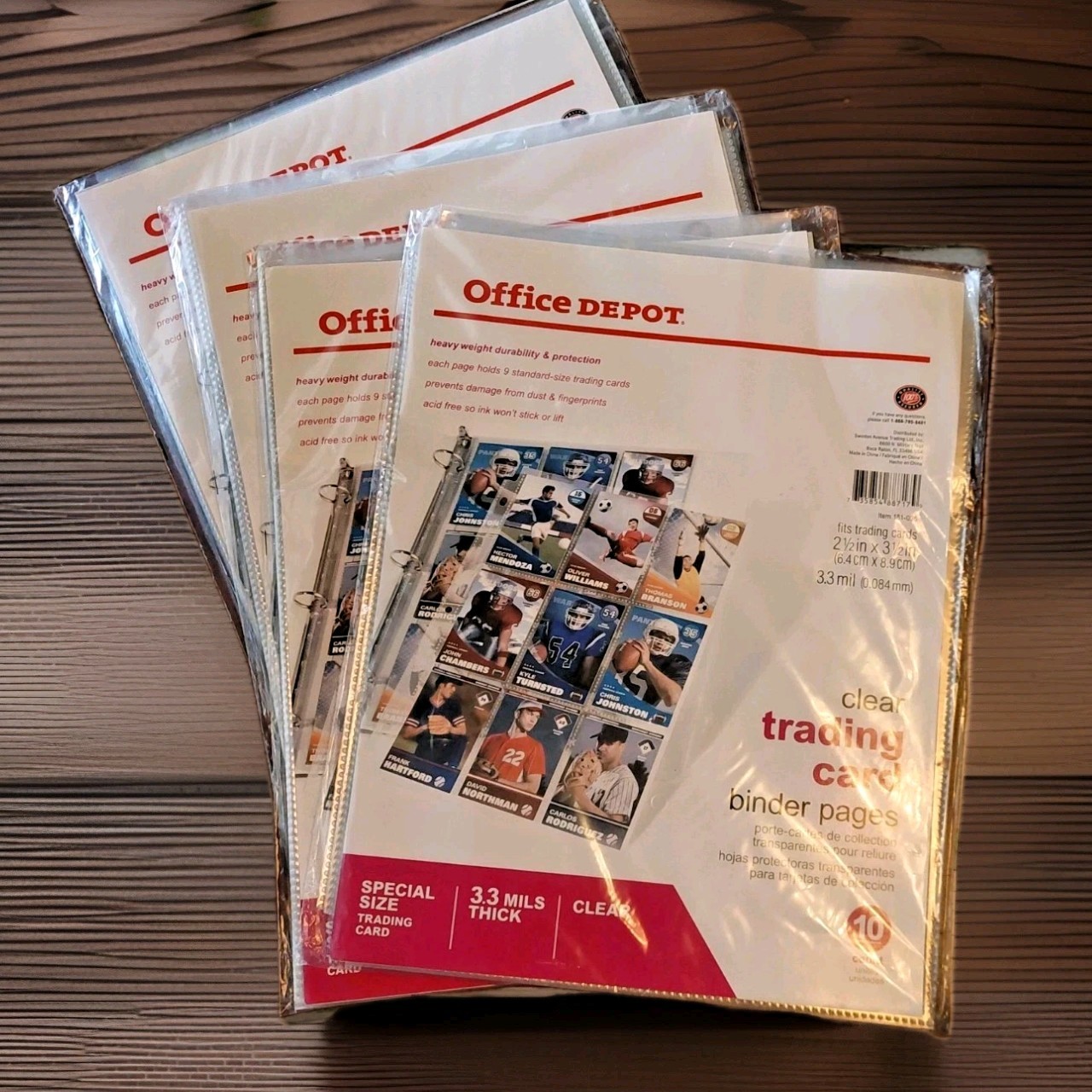 4 Packs of Trading Card Protective Pages 2.5″ X 3.5″ Thick New P4