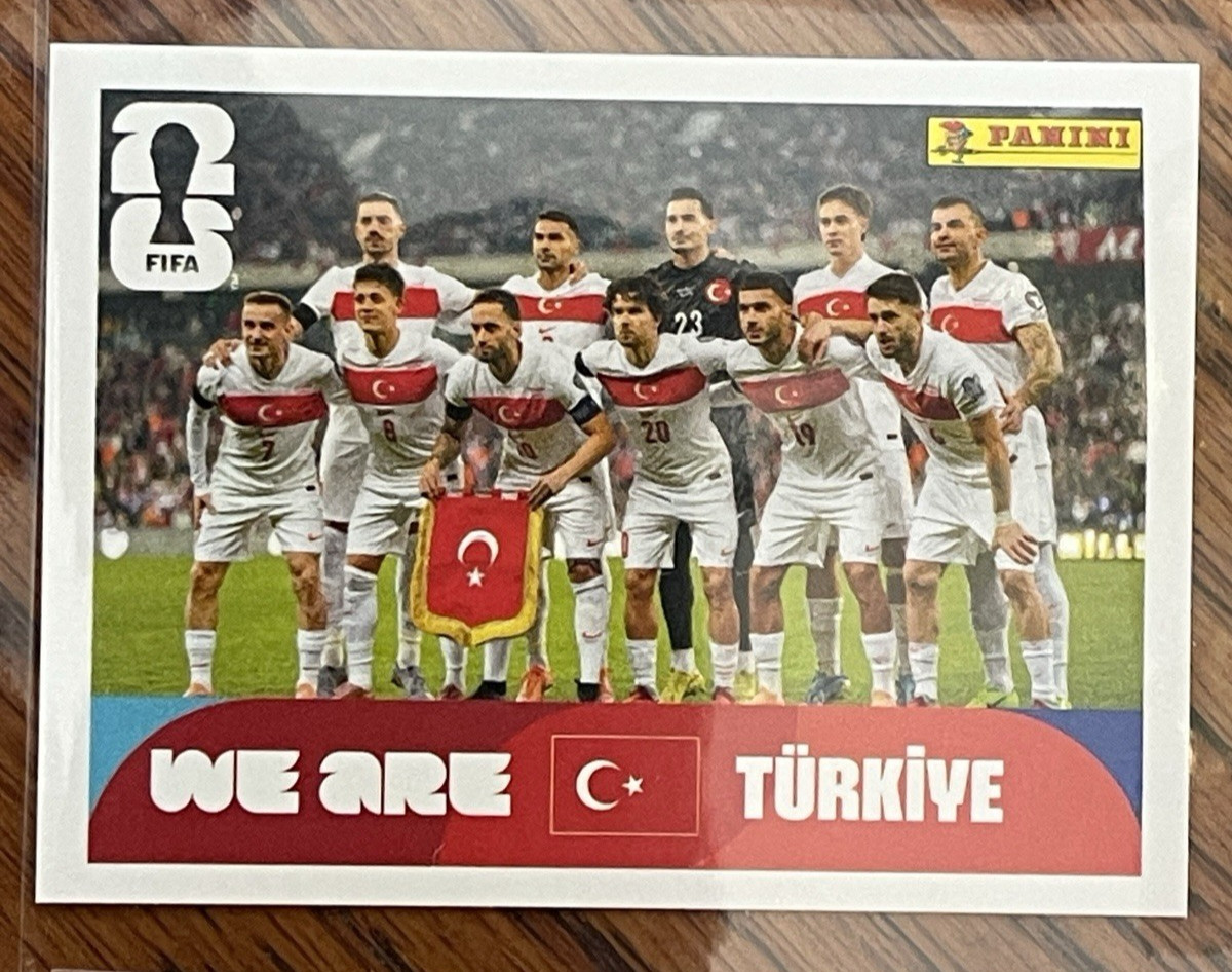 Türkiye 1-20 Complete Panini World Cup 2026 + 6 Blue Parallels Güler Yıldız