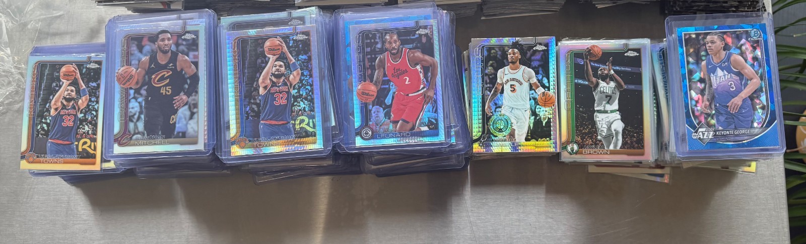 2025 Topps Chrome Basketball 550 Refractor Card Lot Stars Included