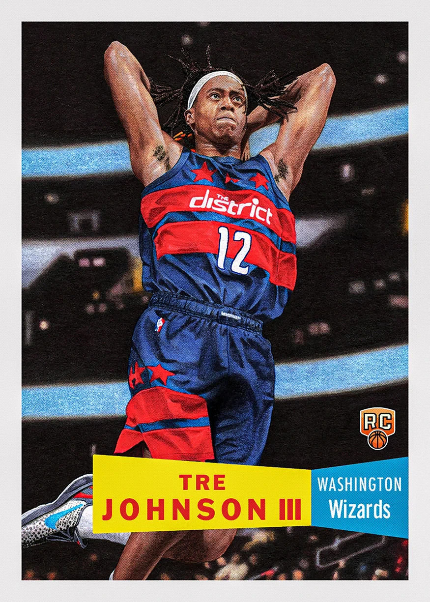 2026 Topps Living Set Basketball Card 29 Tre Johnson III (RC)- 25 Cent Shipping!