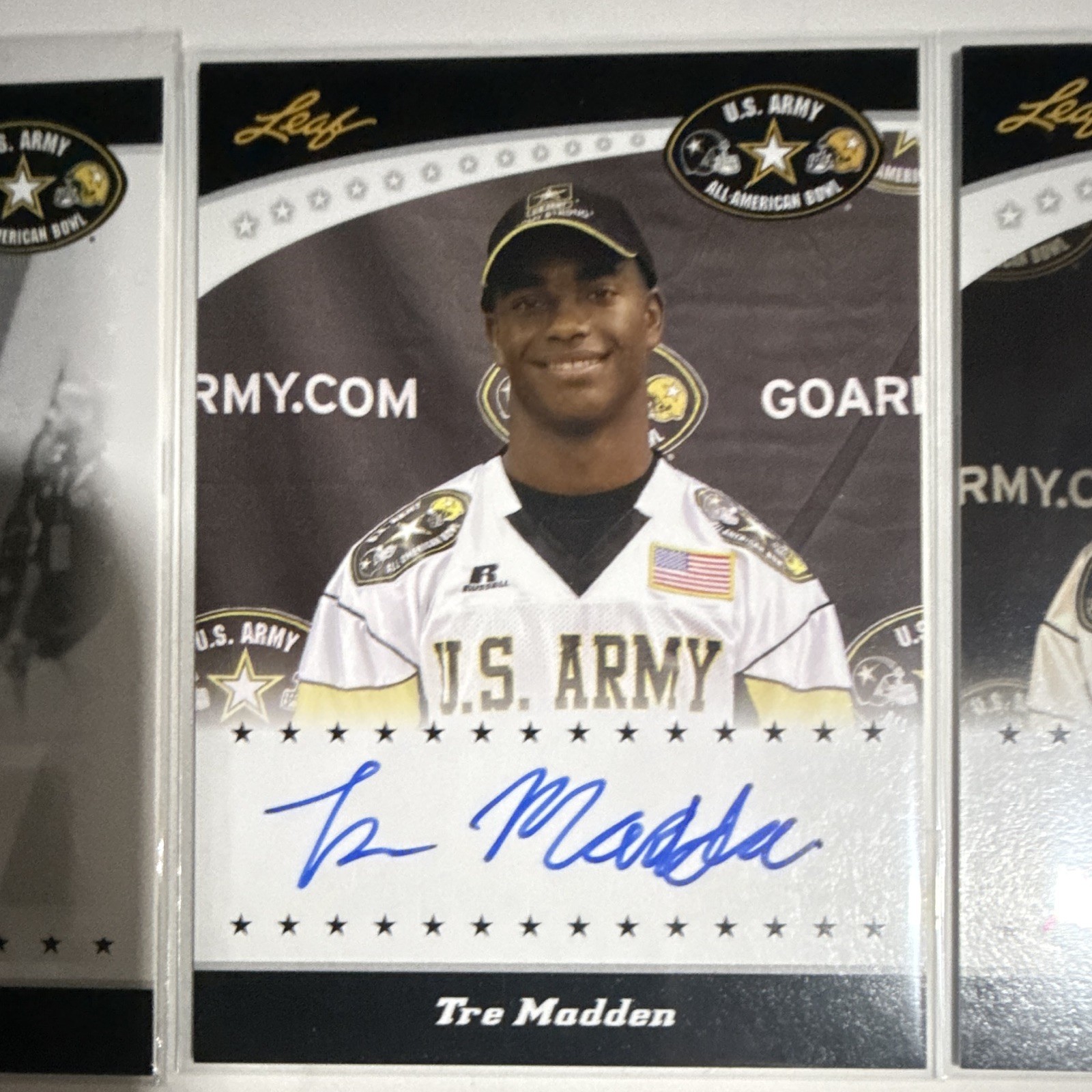 Leaf 2010 U.S. Army All-American Bowl Autograph 15-Card Lot, 3 numbered. BULK