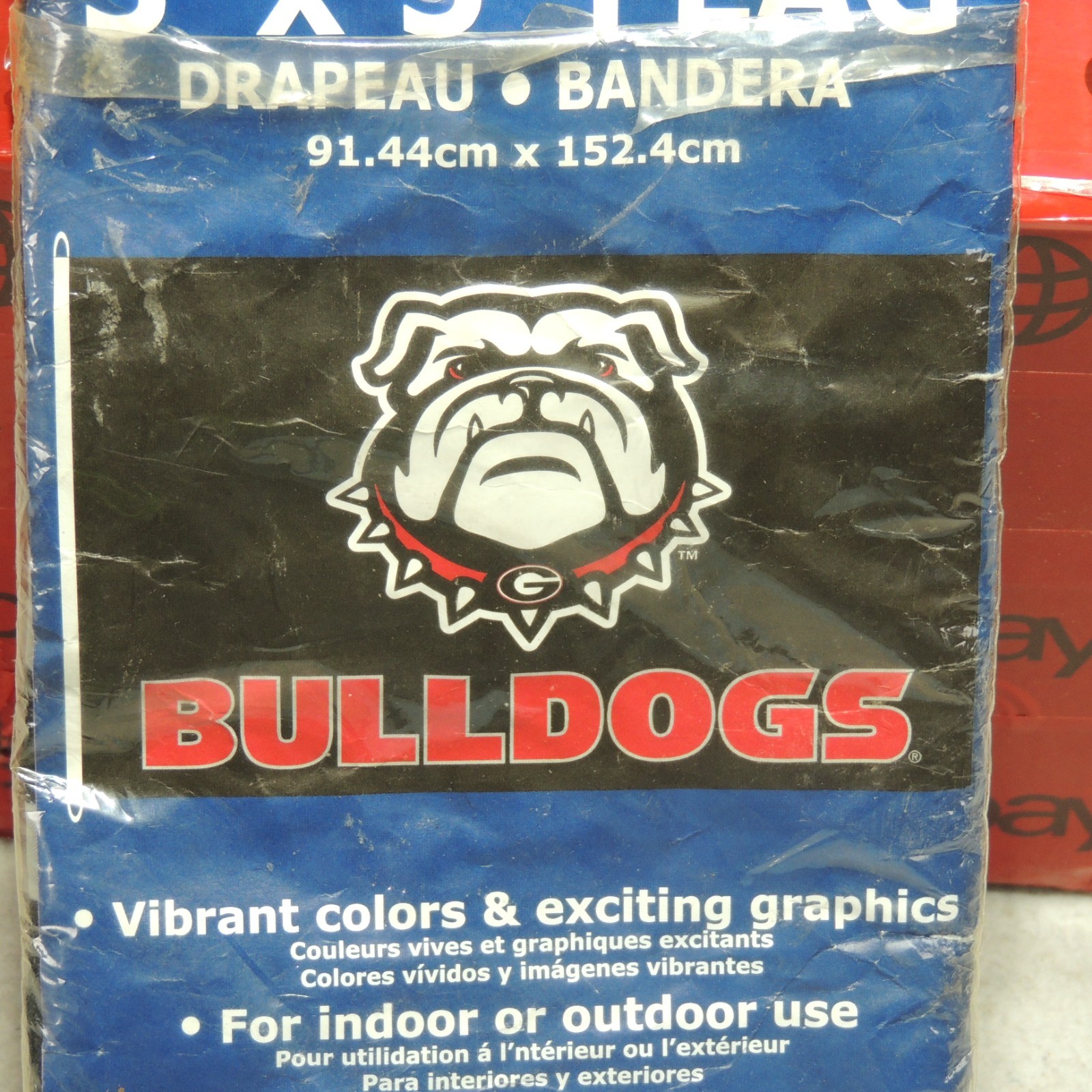 Georgia Bulldogs 3′ x 5′ Flag Black | American Logo Products | Indoor or Outdoor