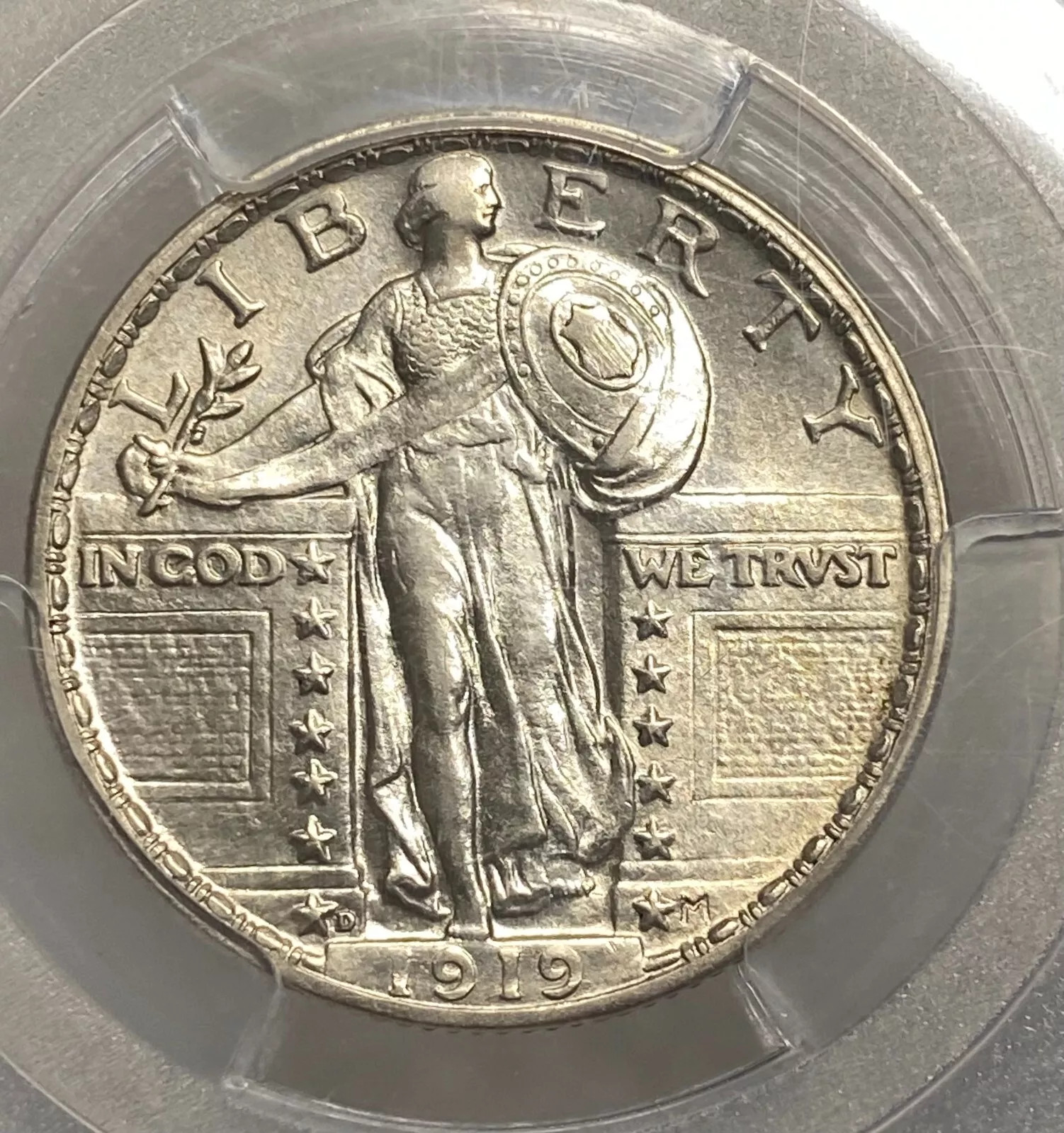 1919-D Standing Liberty Quarter. VF-XF