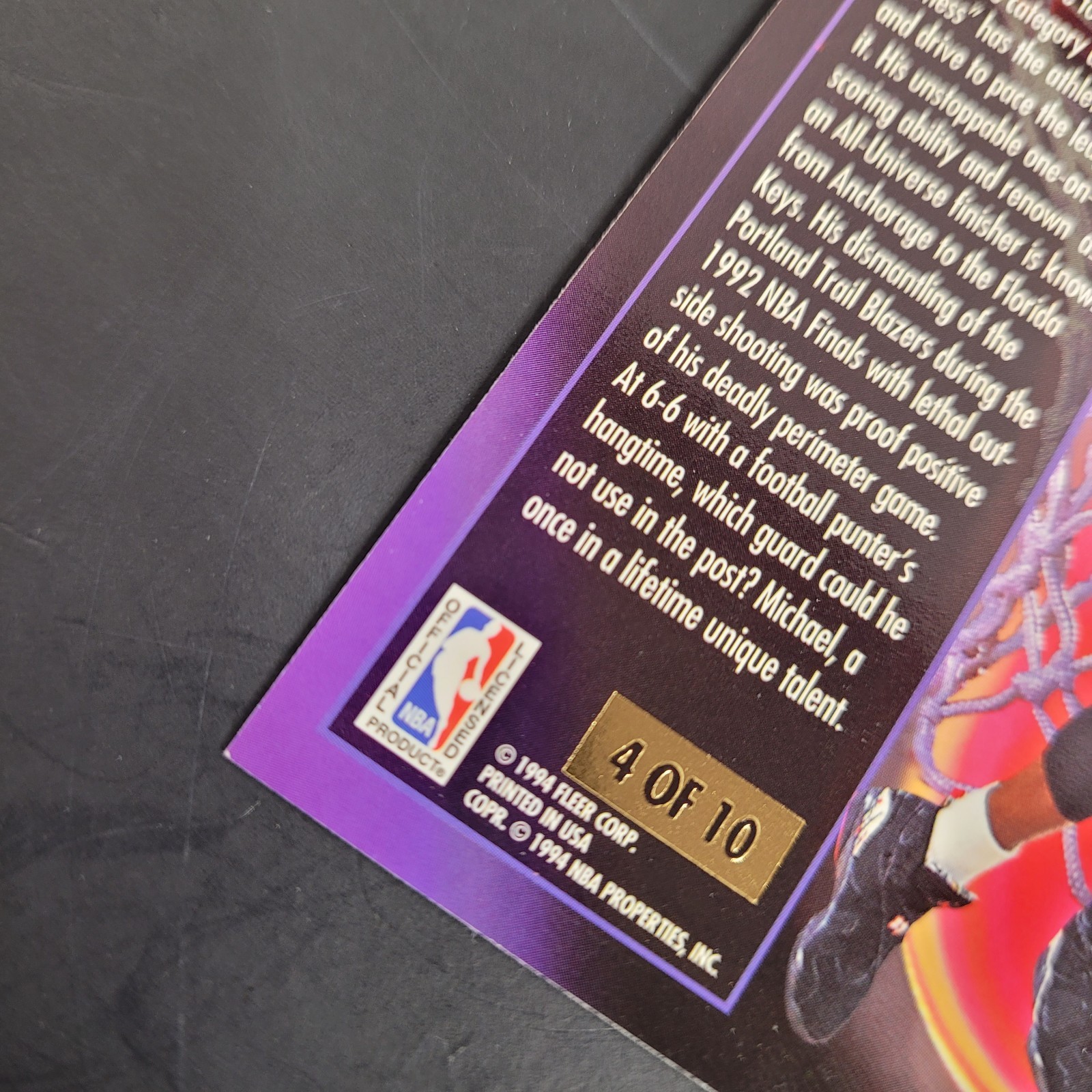 Michael Jordan 1993-94 Fleer Ultra Inside Outside Insert Bulls HoF #4 See Pics