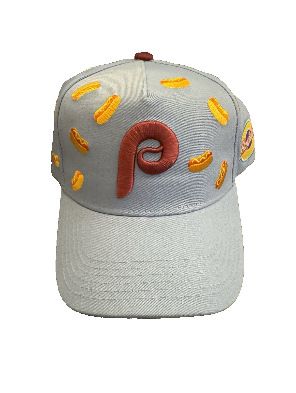2026 PHILLIES HATFIELD HOTDOG HAT CAP ONLY 3000 THEME NIGHT 04/28/26 POWDER BLUE