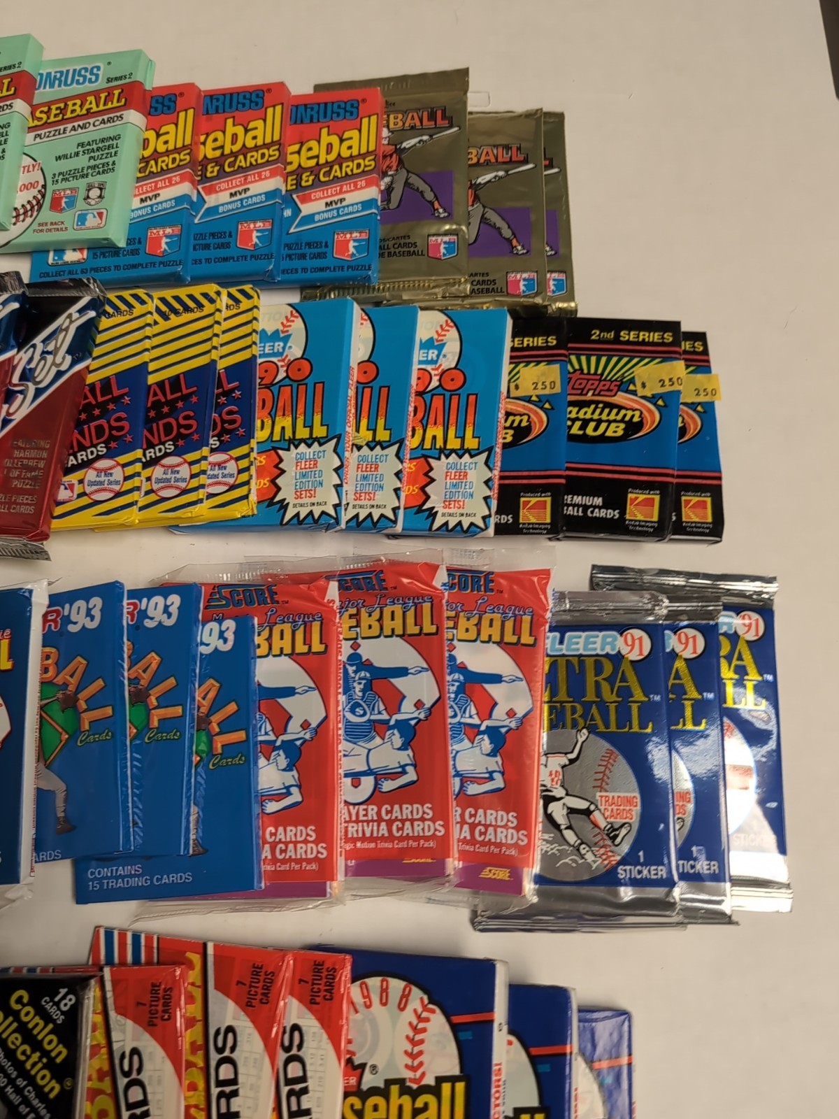 800 Baseball Cards In 60 Unopened Packs 1980’s & 1990’s Mint