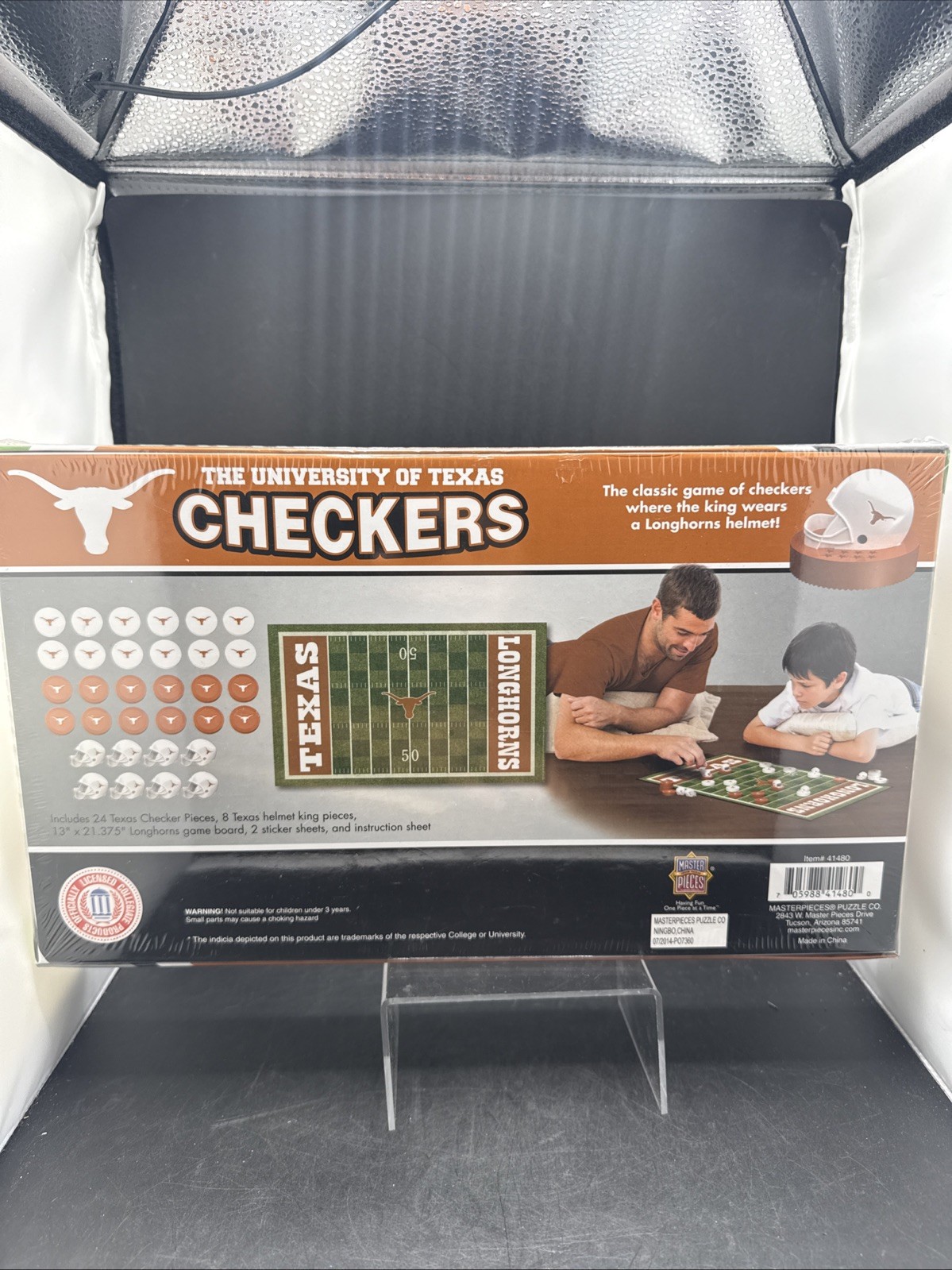 MasterPieces – Texas Longhorns – NCAA Checkers Board Game New Sealed