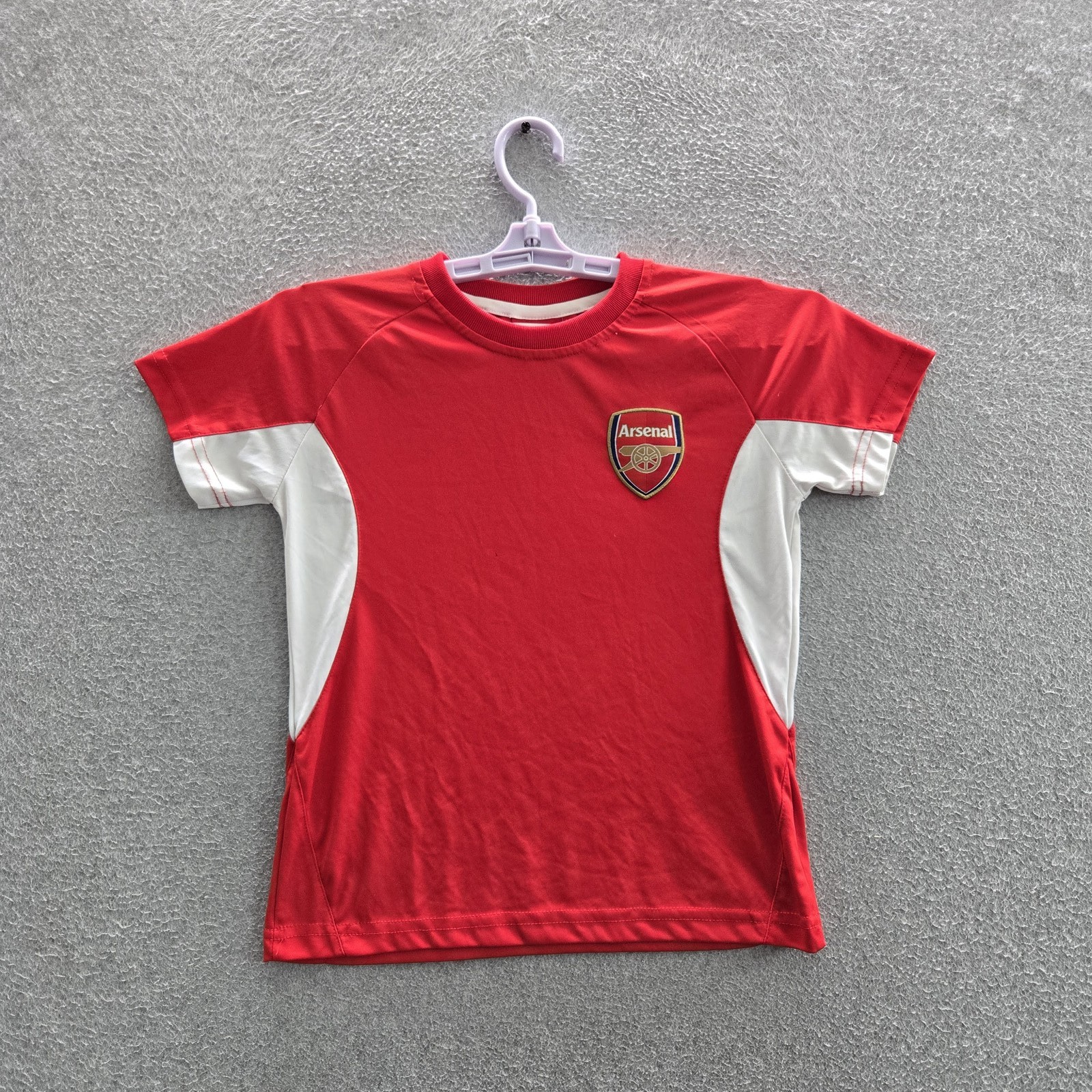 Arsenal Boy Jersey M Red Embroidered Colorblock Logo Soccer Training Kit