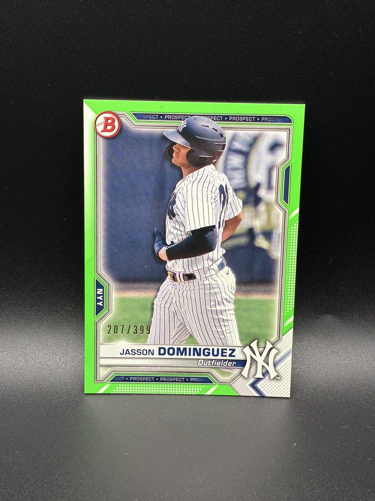 Jasson Dominguez 2021 Bowman Paper Lime Green /399 Yankees #BP-13