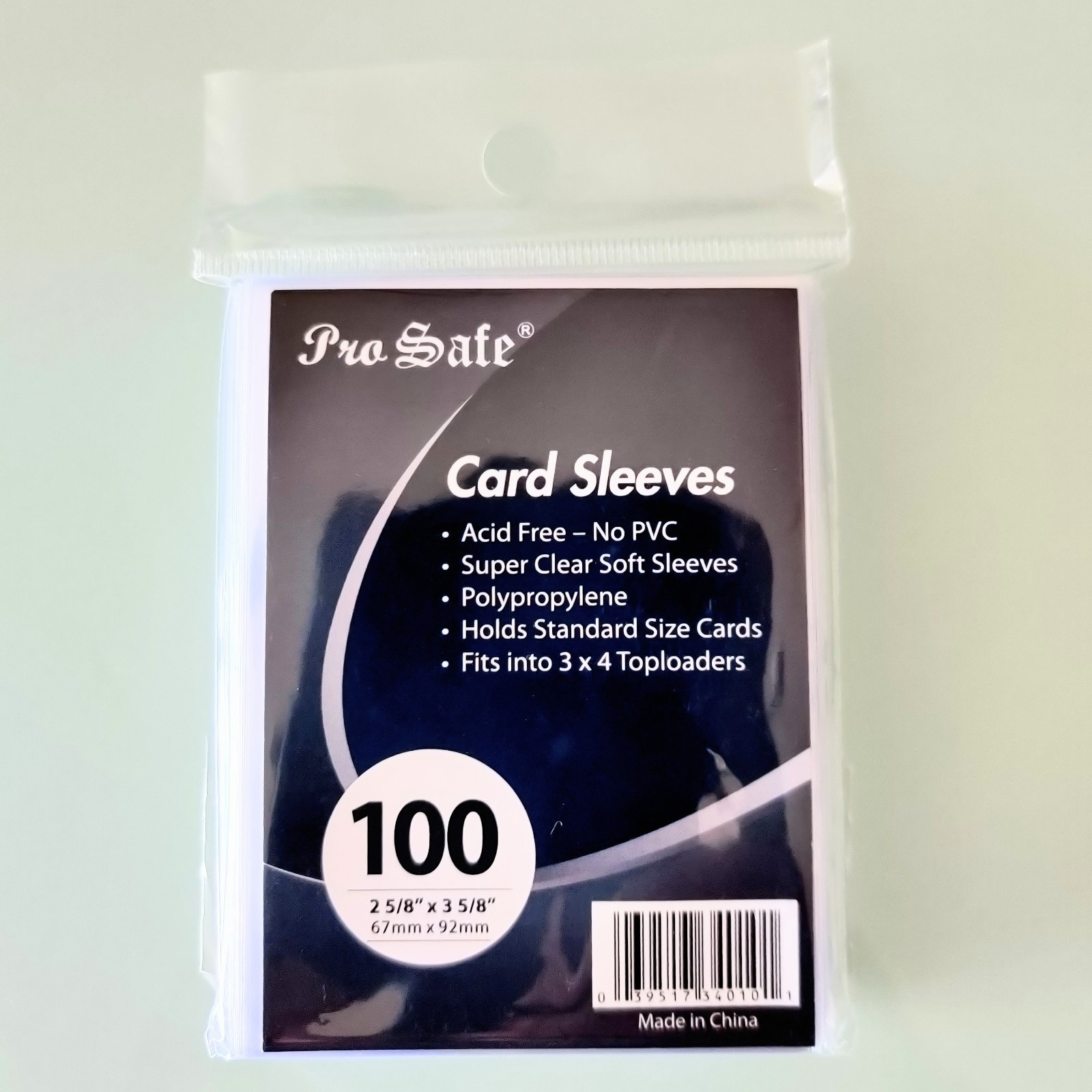 Pro Safe Penny Card Sleeves Pack of 100 Trading TCG Sports Soft Clear Sleeve