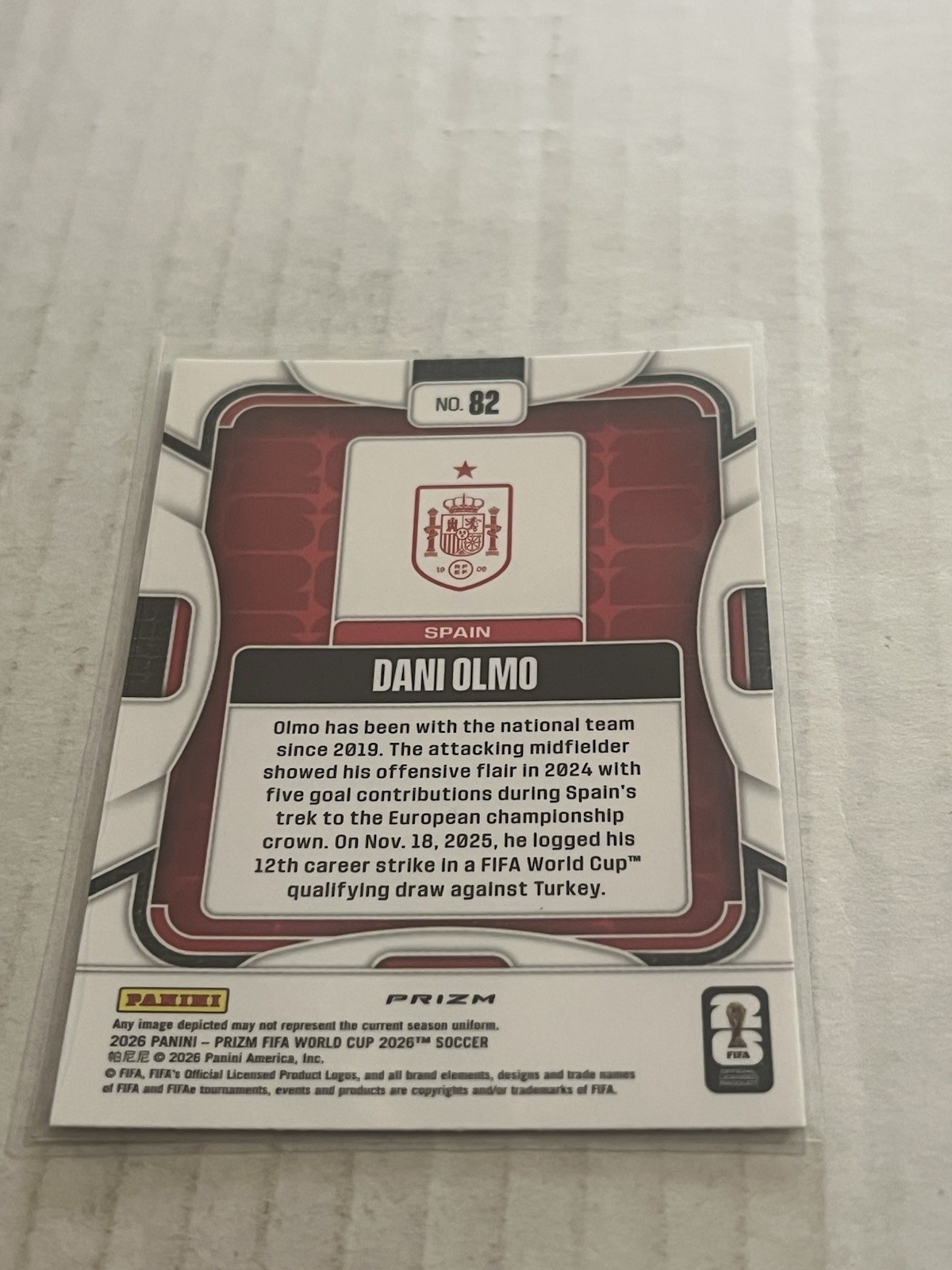 2026 Panini Prizm FIFA World Cup Dani Olmo Silver Wave Prizm
