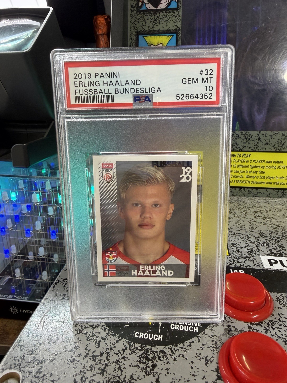 2019 Panini Fussball Bundesliga Erling Haaland #32 Rookie Sticker PSA 10 GEM MT