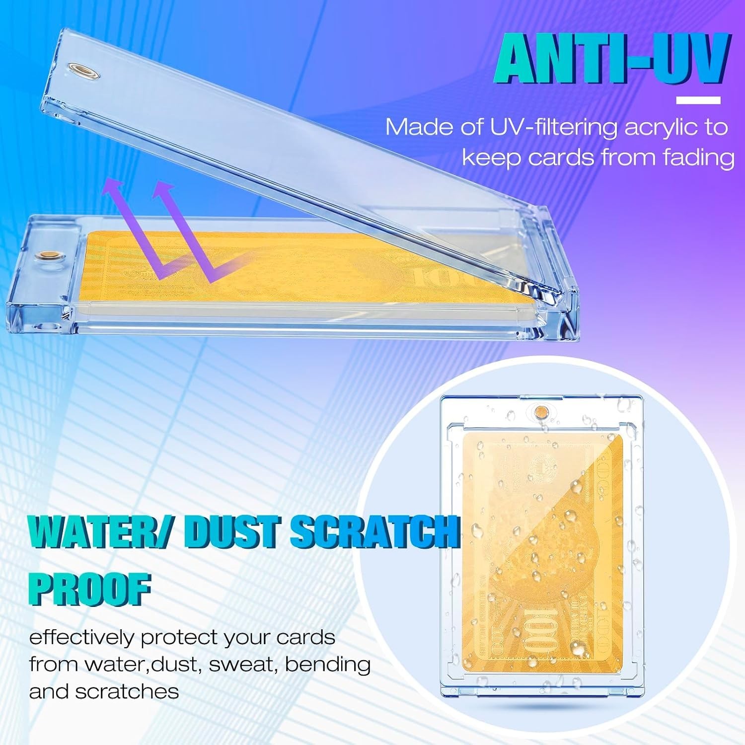 20 Pcs 100 Pt Acrylic Magnetic Card Holders 2.5 x 3.54 Inch Tag Holder Clear …