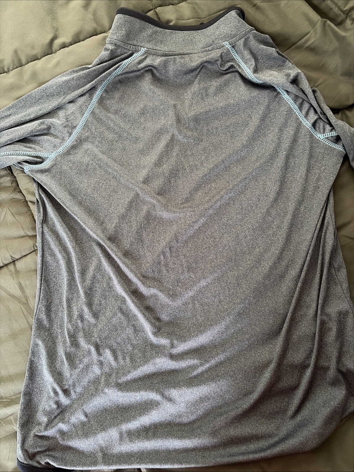 North Carolina Tar Heels 1/4 Zip Jacket Men 2XL Running Grey Pullover NCAA