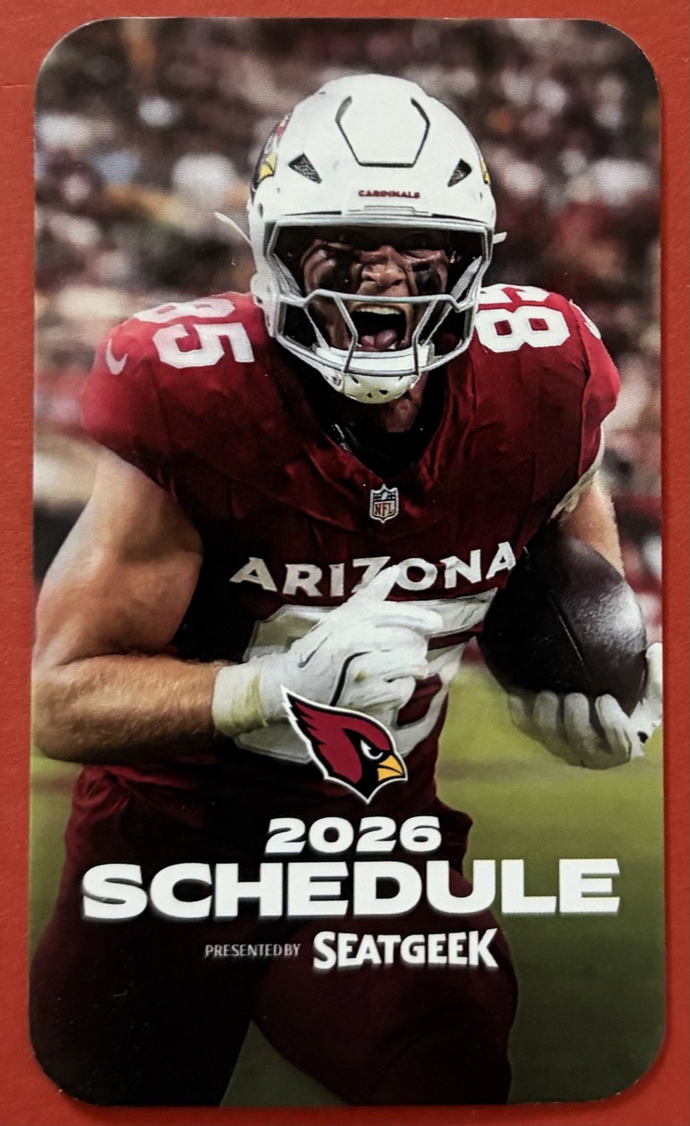 TREY MCBRIDE 2026 ARIZONA CARDINALS Schedule 🏈 NFL Football Sked COOL CARD‼️