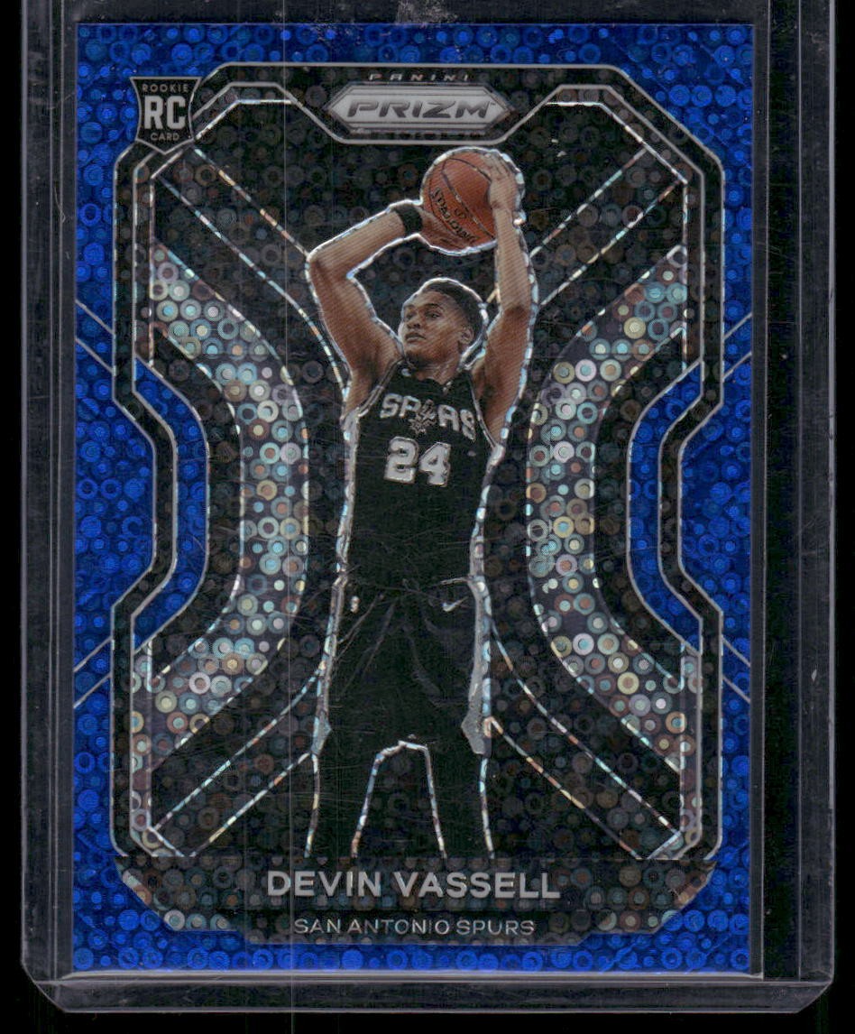 2020-21 Panini Prizm #252 Devin Vassell Fast Break Blue Prizms #/175
