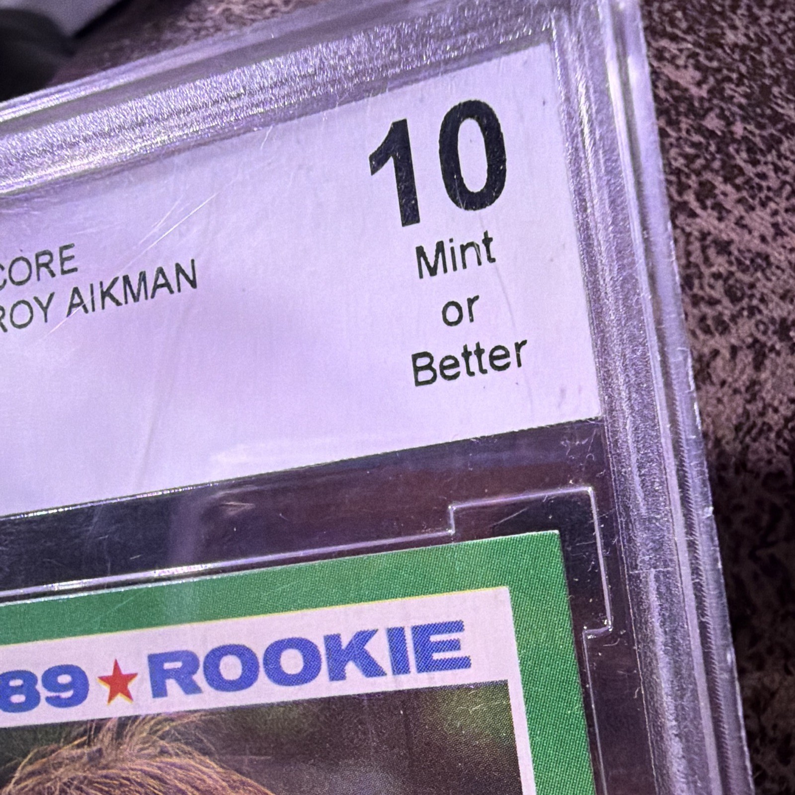 Score 1989 Score Troy Aikman #270 Rookie Dallas Cowboys BCCG 10