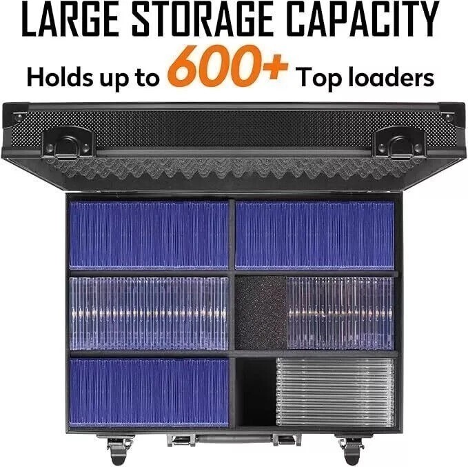 For Toploader Hard Case For 3″ x 4″ 35pt Sports Cards Storage Boxes Holds 600+ A