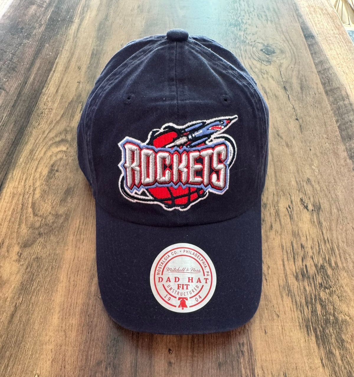 Mitchell & Ness Houston Rockets NBA Navy Strapback Adjustable Dad Hat Fit Cap