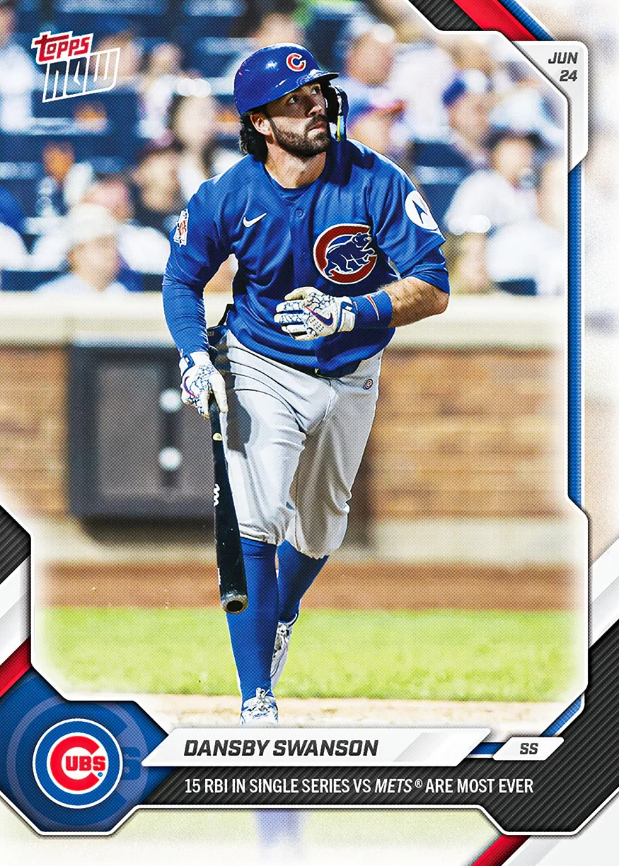 2026 Topps Now #375 Dansby Swanson Chicago Cubs 15 RBI Single Series PRESALE
