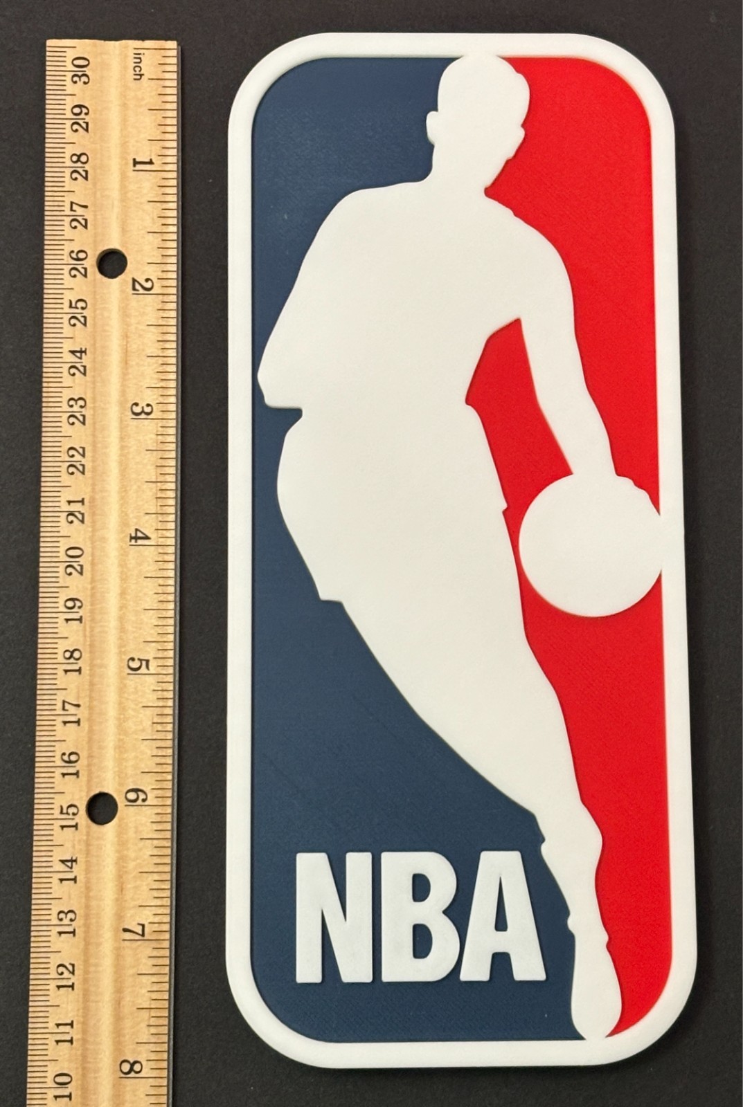 NBA Logo Sign, w Hanger Holes, 4″, 6″, 8″, Wall Art, Decor, Mount, Sports