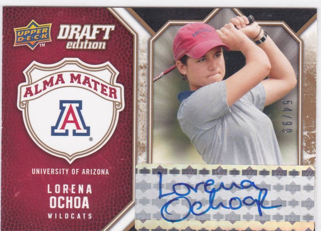 2009-10 Upper Deck Draft Edition Alma Mater Auto /99 Lorena Ochoa #AM-LO Auto