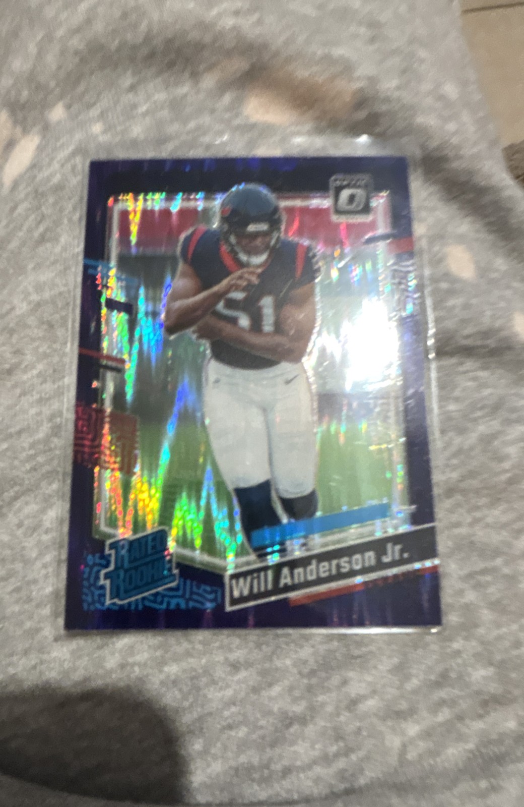 2023 Panini Donruss Optic – Rated Rookie Will Anderson #246 Purple Shock…