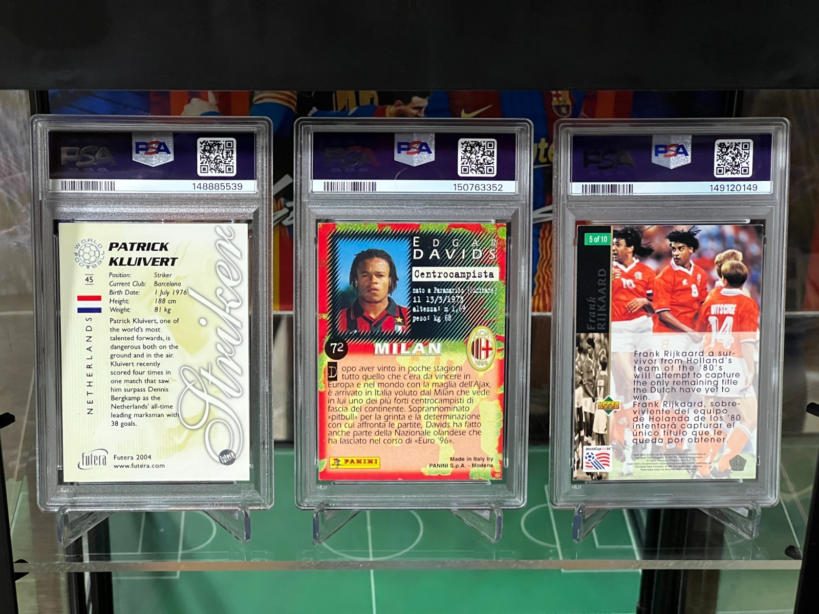 Netherlands Hat-trick PSA Lot Patrick Kluivert + Edgard Davids + Frank Rijkaard
