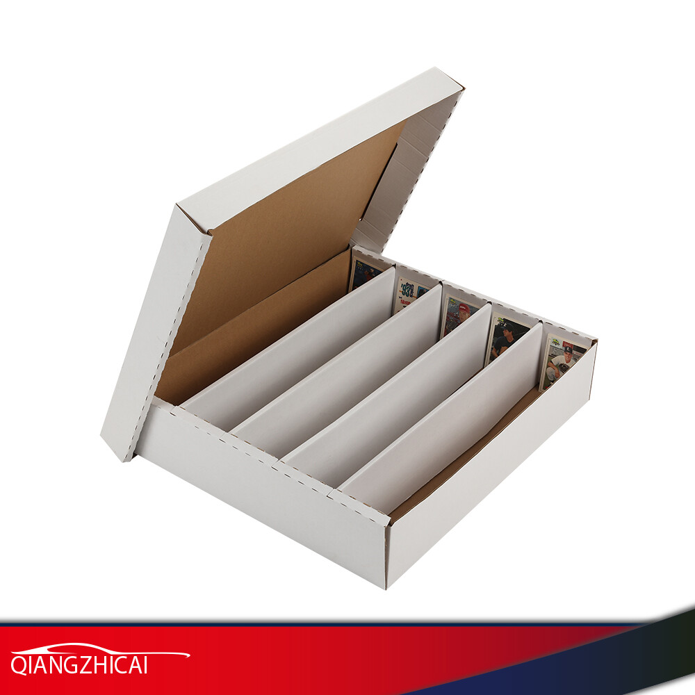 5000 Count 5 Row Half Lid Trading Card Cardboard Storage Box Holder 1Pcs