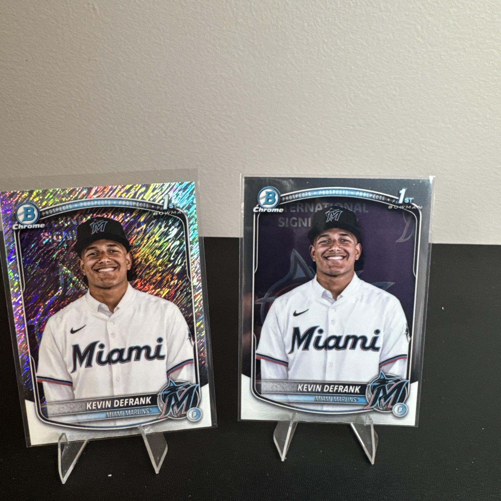 2025 Bowman Chrome Kevin DeFrank 1st Bowman Speckle Refractor BCP-205 Marlins