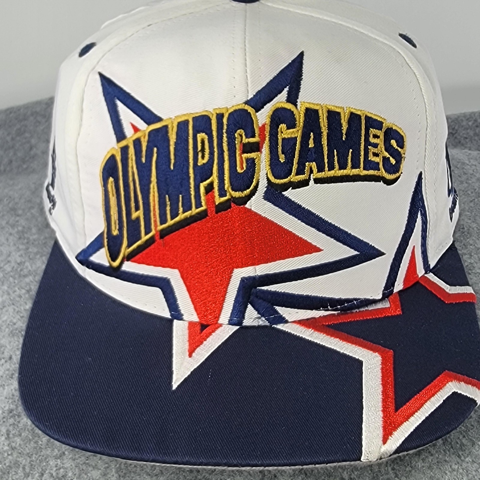 1996 Olympic Games Atlanta Logo Athletic Hat Cap Snapback One Size White Vintage