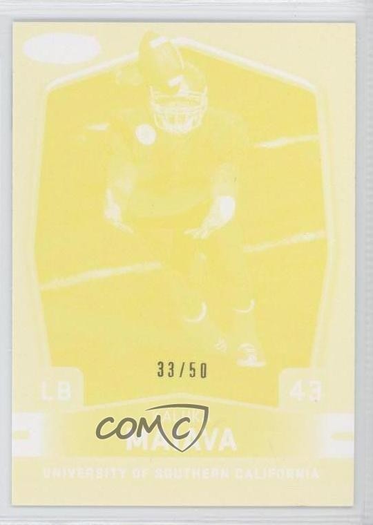 2009 SAGE Hit Make Ready Yellow 33/50 Kaluka Maiava #MR-43 Rookie RC 0b5