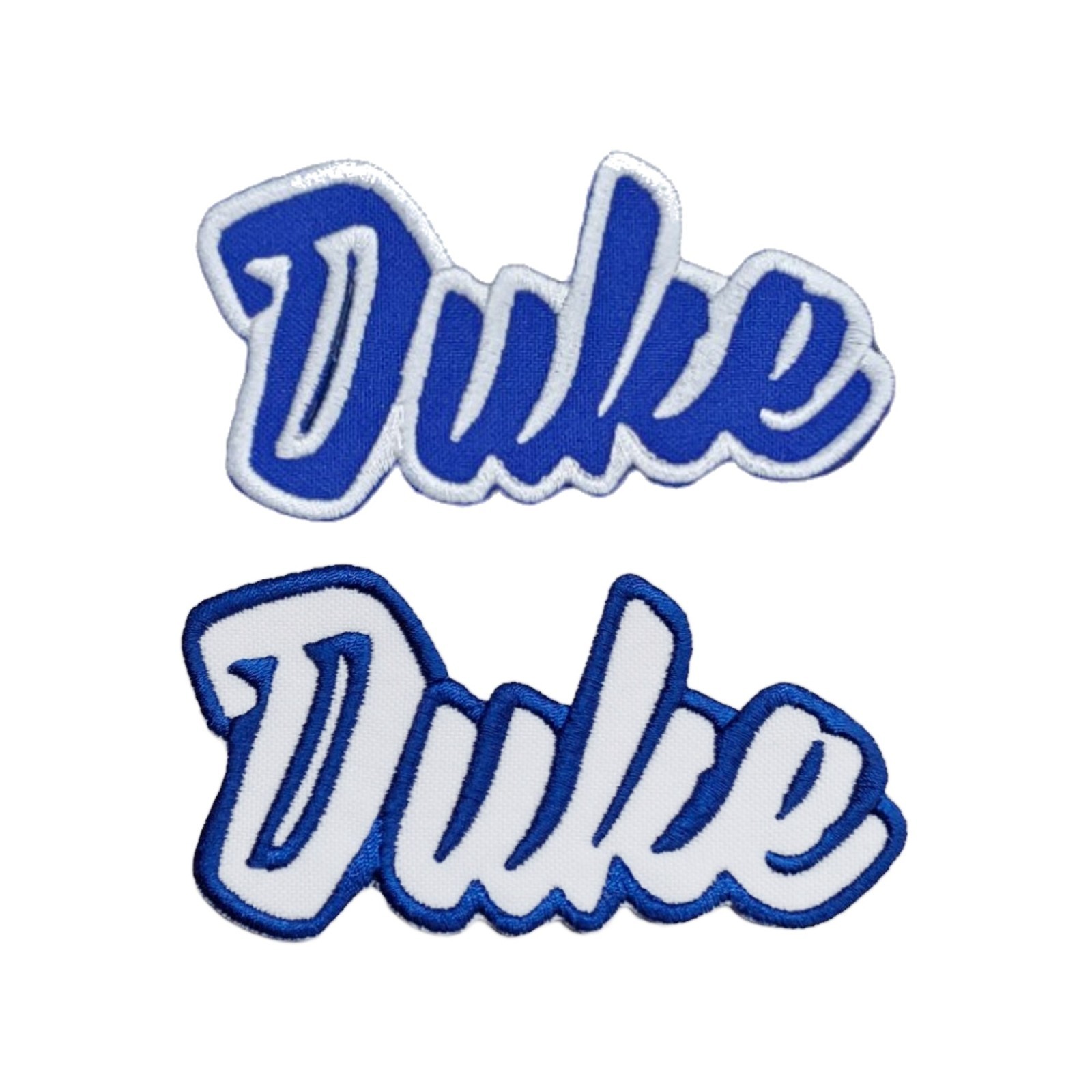 Duke Text Embroidered Applique Iron On Patch Various Sizes Team Name Customize