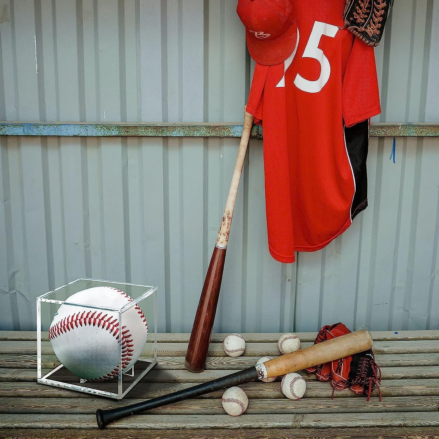 Acrylic Baseball Display Case UV Protected Clear Cube Holder for Official Ball