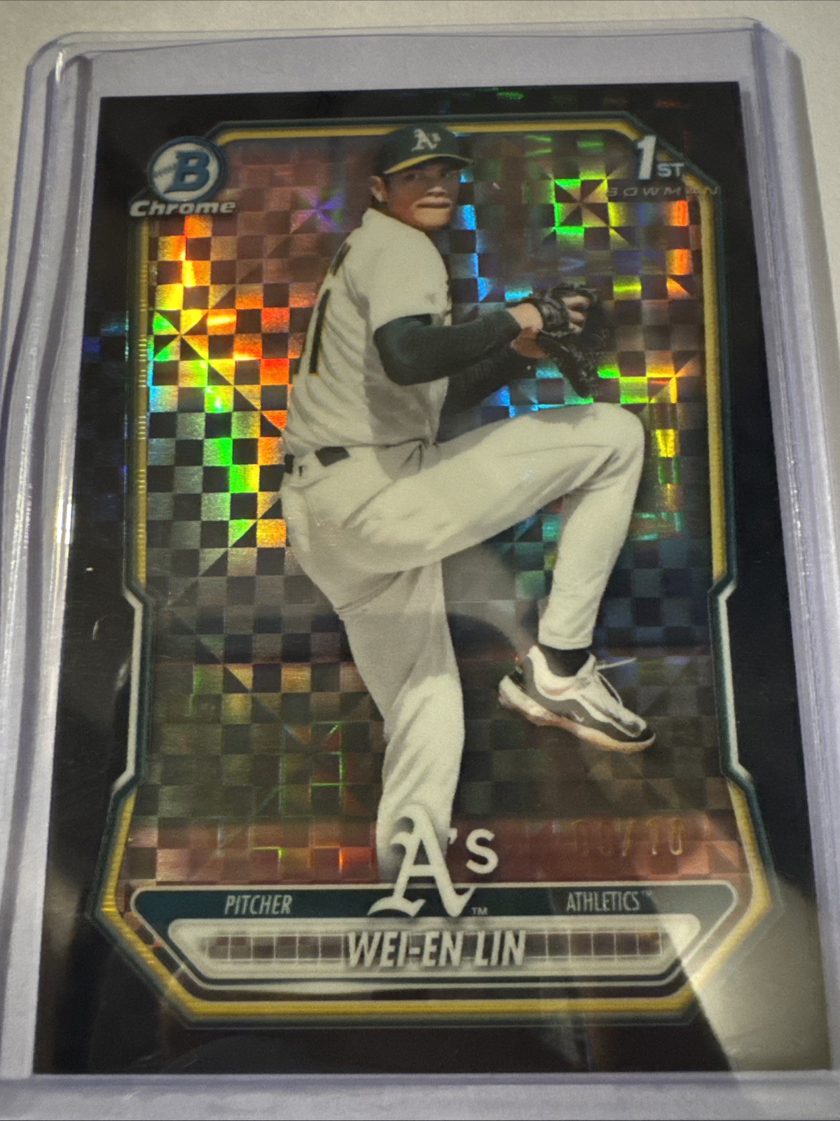 2026 Bowman Wei-En Lin 1st /10 Black X-Fractor Geometric Athletics BCP-125