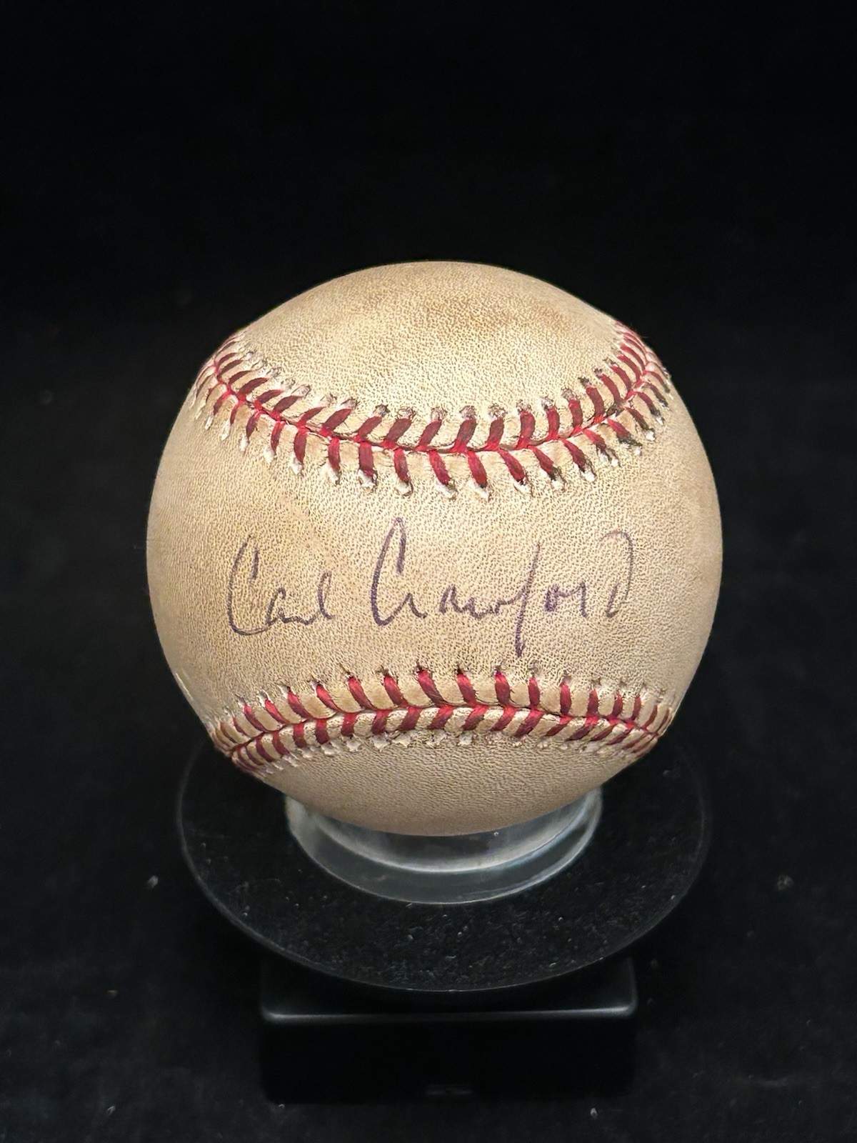 Carl Crawford Signed Autographed Game Used ROML Baseball RED SOX JSA COA