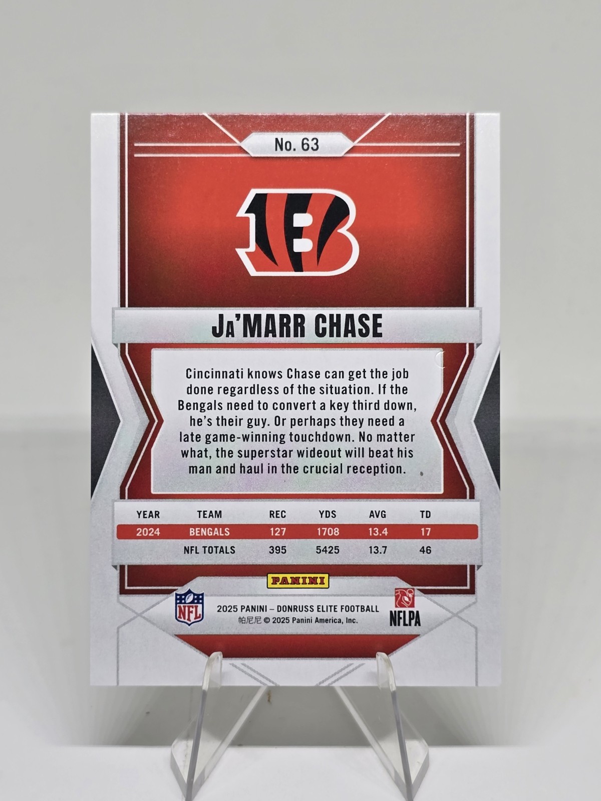 Ja’Marr Chase 2025 Panini Bengals 8 Card Lot All Different