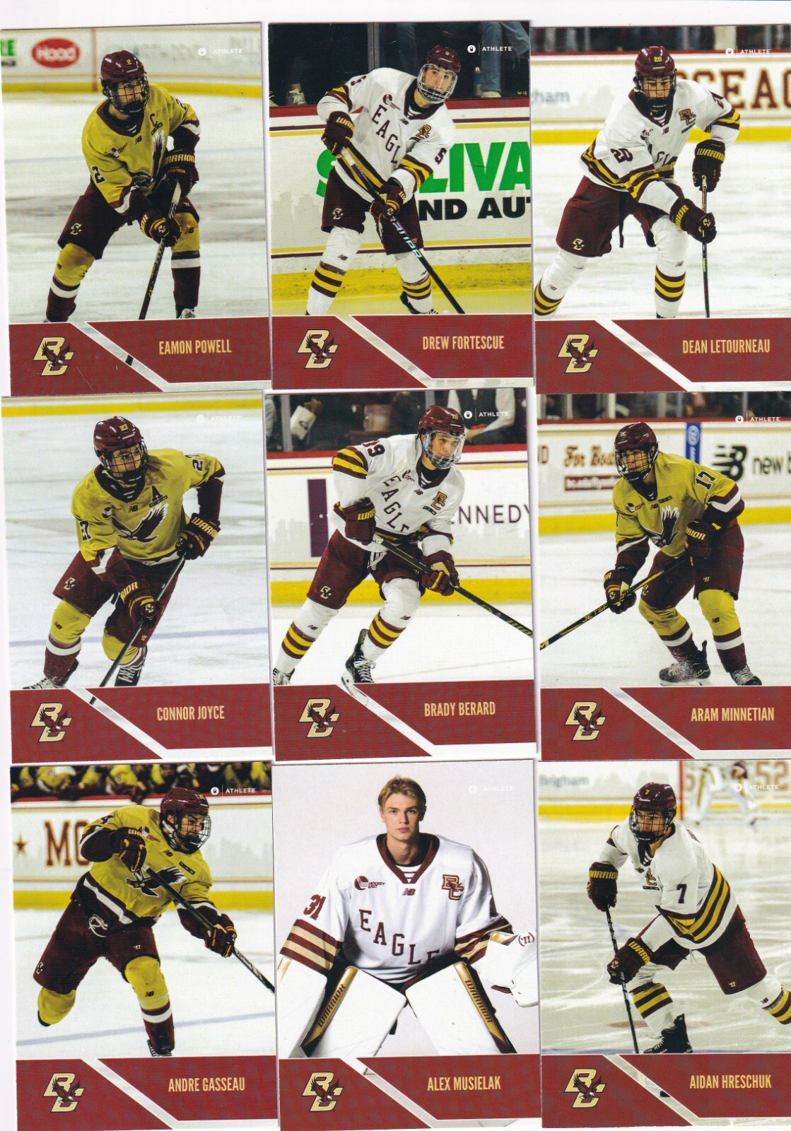 2024-25 Onit Athlete Boston College Mens Hockey Pick A Card – Base & Insert