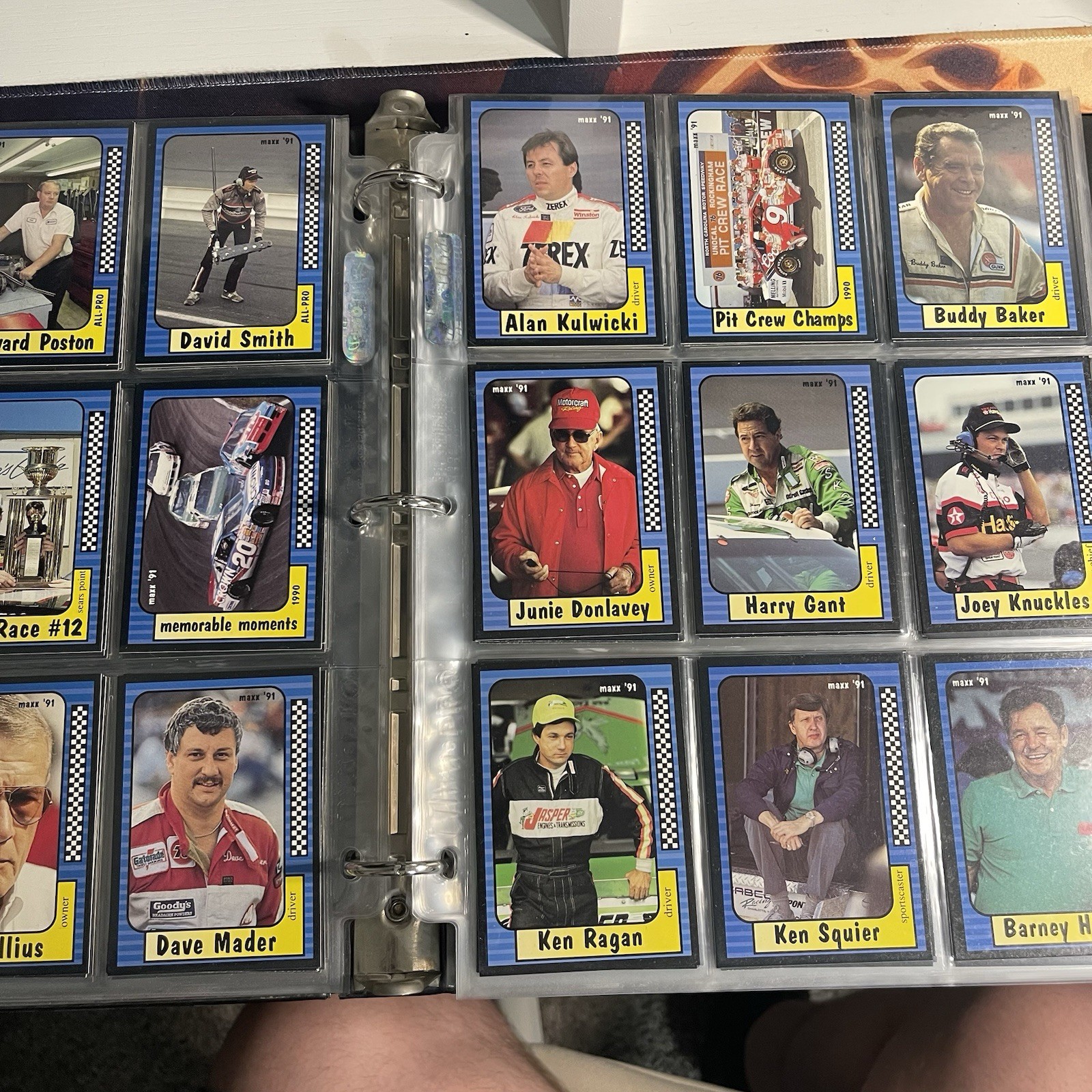 Vinatage 90s Nascar Racing Cards Binder Full