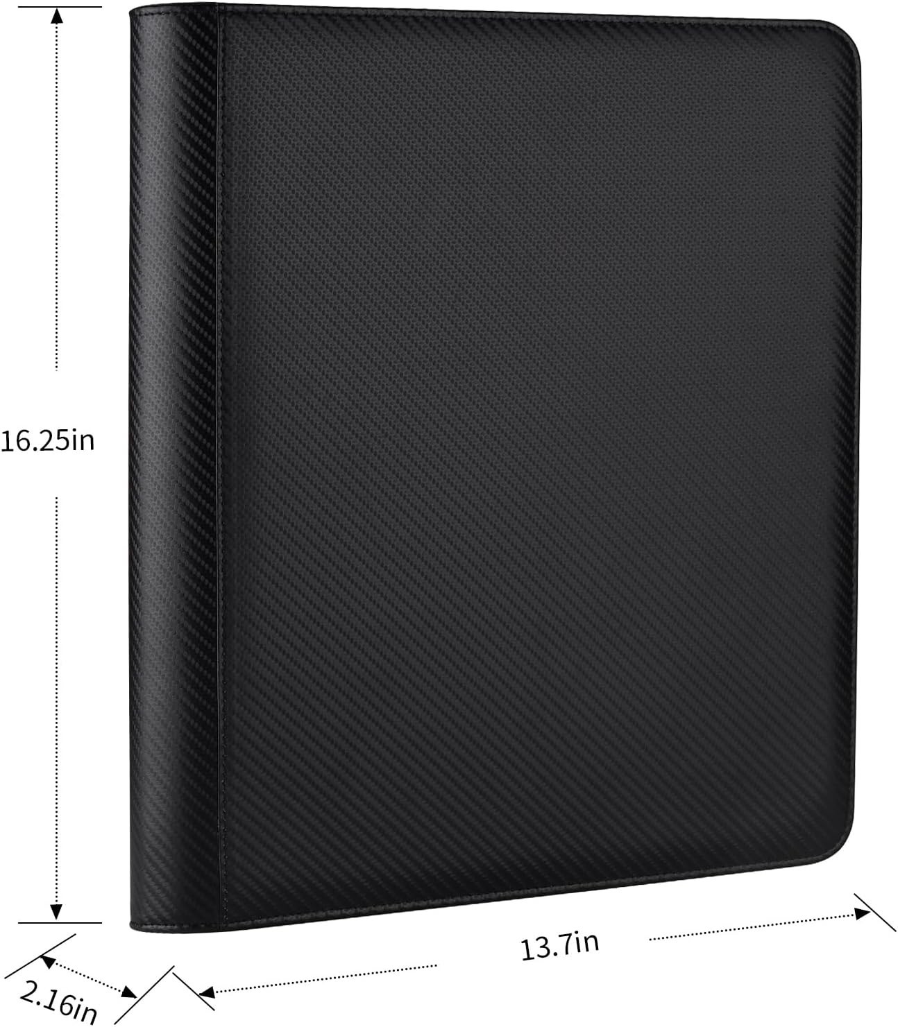 9 Pocket Toploader Binder Holds 288 3×4 Rigid Trading Card Holder Storage Gray